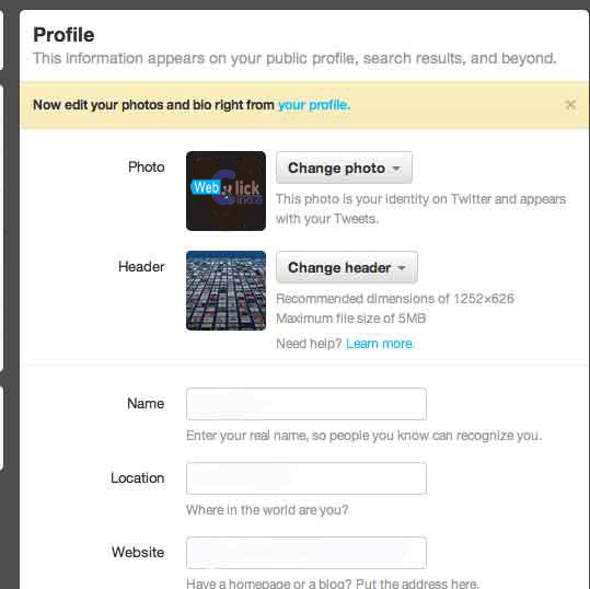 Upload Profile Picture And Header On Twitter