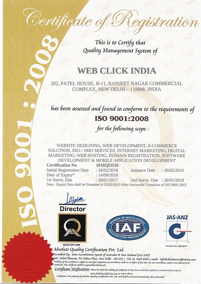 ISO Certificate